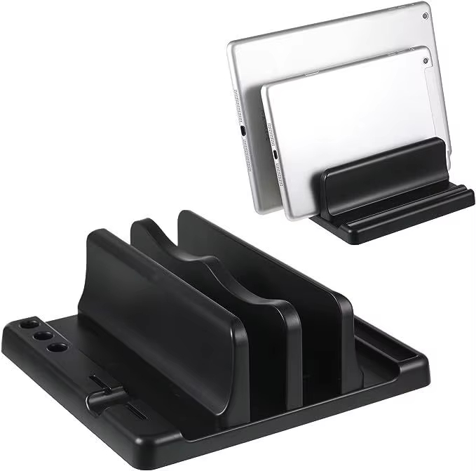 Laptop Stand - ขาตั้งแล็ปท็อปแบบตั้งโต๊ะ ABS ประหยัดพื้นที่บนโต๊ะทำงาน ง่ายต่อการวางอุปกรณ์คอมพิวเตอร์ ปรับความกว้างได้ ที่เก็บของบนโต๊ะทำงาน