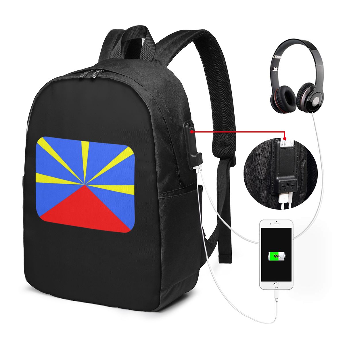 974 เรอูนียงไอส์แลนด์ แฟล็ก แบ - Laptop Bag บทวิจารณ์และราคา