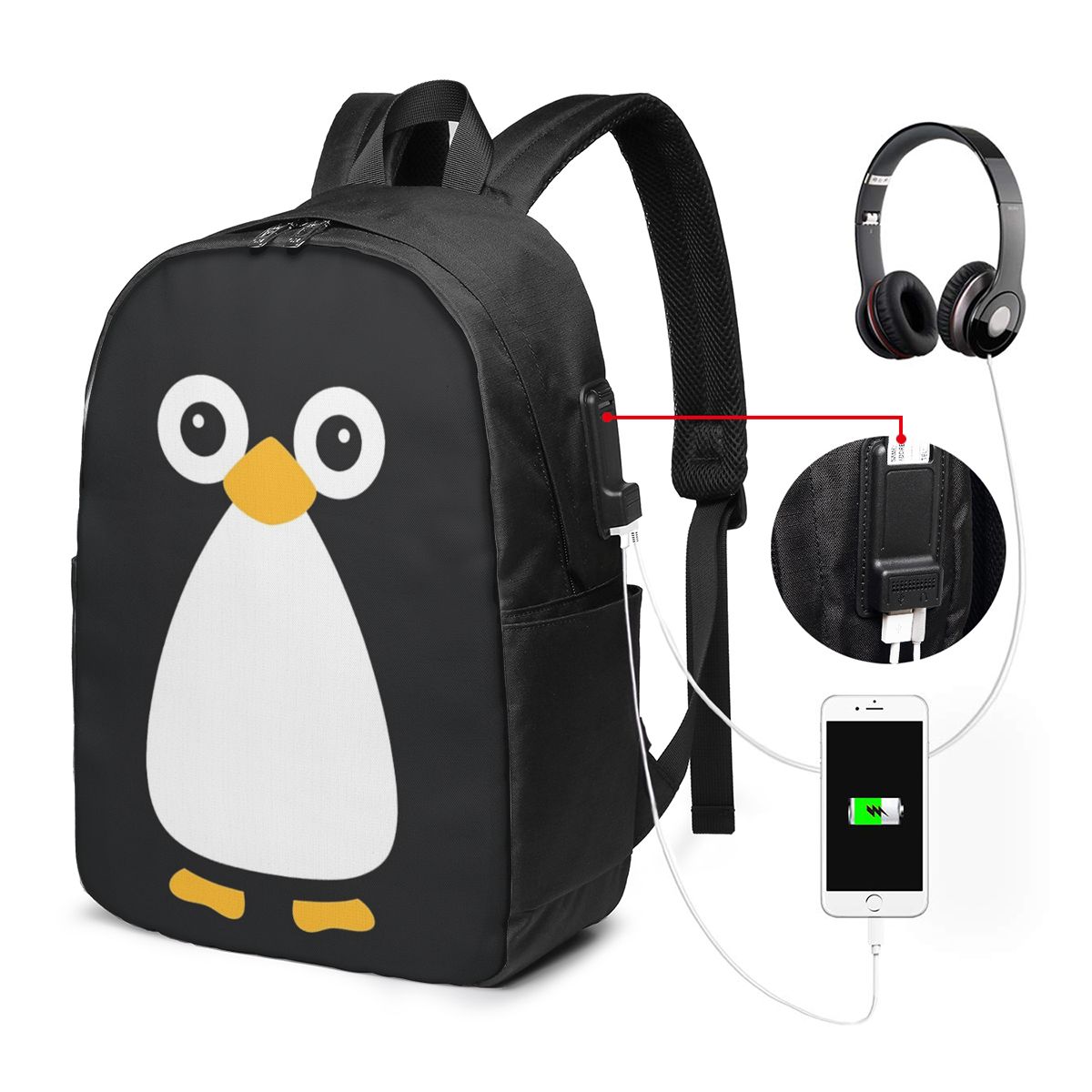 กระเป๋าเป้สะพายหลังลายเพนกวินน - Laptop Bag บทวิจารณ์และราคา